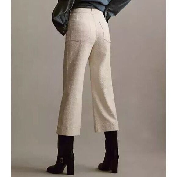 Pilcro Anthropologie OB1809245 Women Sz 27 Beige The Skipper Wide-Leg Jeans - Picture 12 of 12